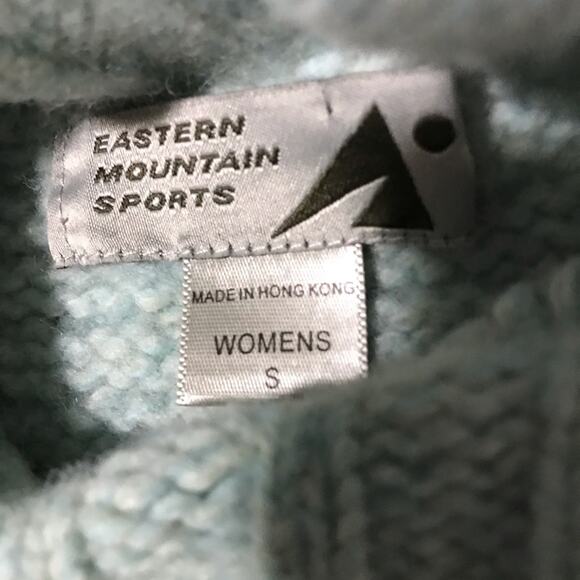 EMS womens S lambswool knit turtleneck sleeveless sweater mint green buttons - Picture 3 of 10